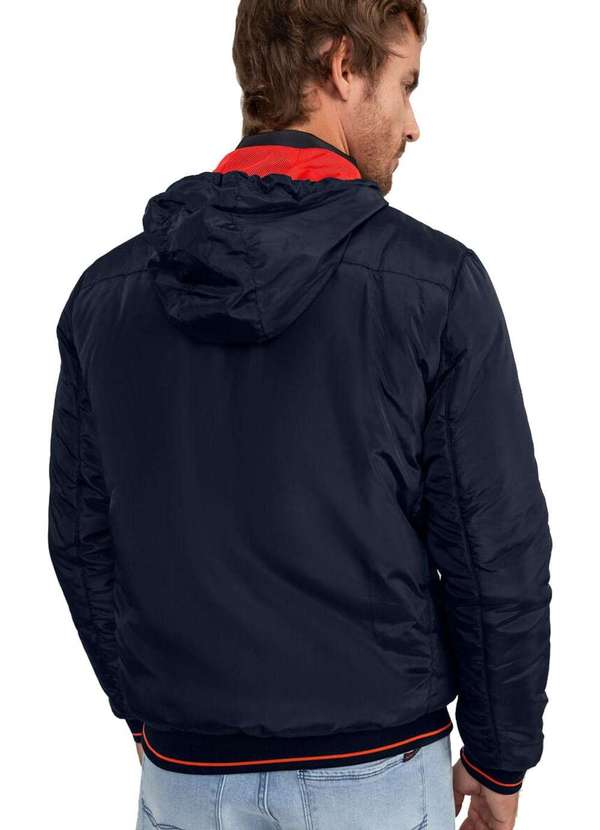 Hangar 33 - Jaqueta Nylon Hangar 33 Forrada com Capuz Marinho Imperio Azul 6