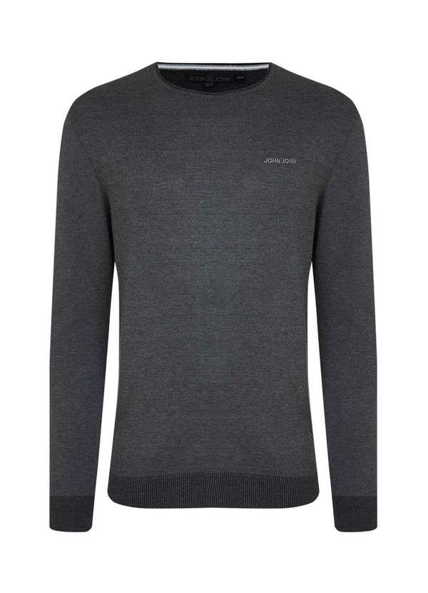 John John - Suéter Tricot John John New Basic Cinza Cinza