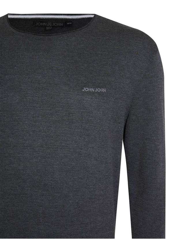 John John - Suéter Tricot John John New Basic Cinza Cinza 3