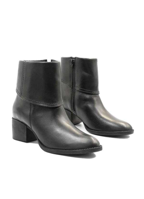 Zatta Calcados - Bota Couro Salto Bloco Medio Samantha Preto 3