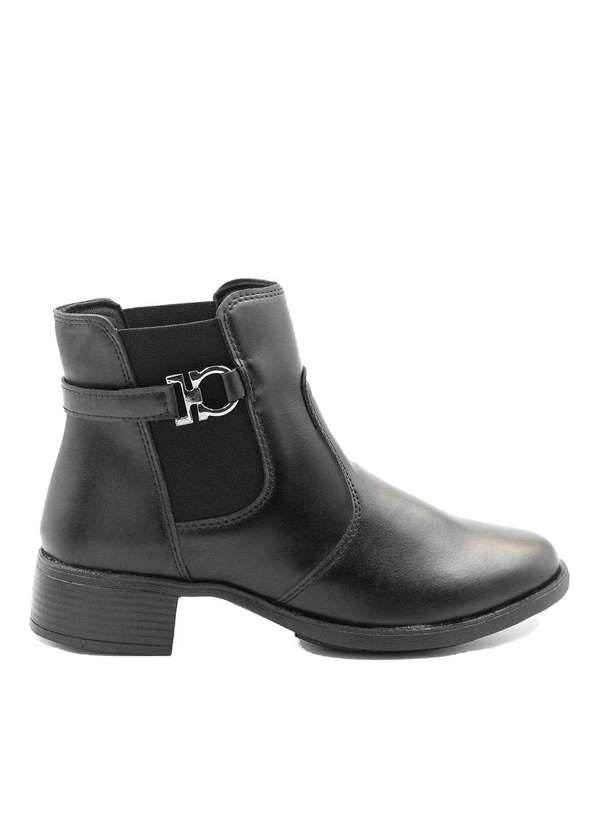 Zatta Calcados - Bota Zatta Chelsea Elastico Fivela Monique Preto 2