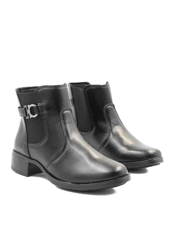 Zatta Calcados - Bota Zatta Chelsea Elastico Fivela Monique Preto 3