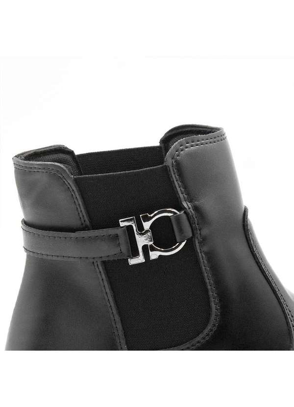 Zatta Calcados - Bota Zatta Chelsea Elastico Fivela Monique Preto 4