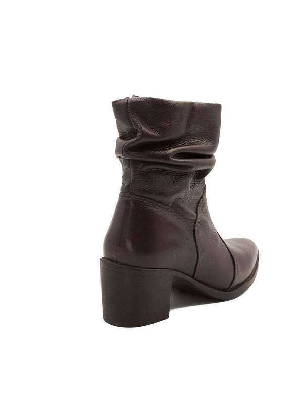 Zatta Calcados - Bota Zatta Drapeada Couro Scarlet Marrom 4