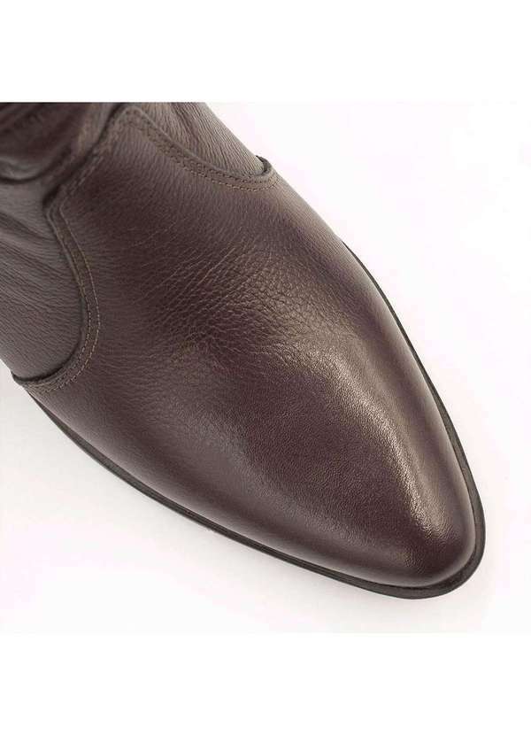 Zatta Calcados - Bota Zatta Drapeada Couro Scarlet Marrom 6