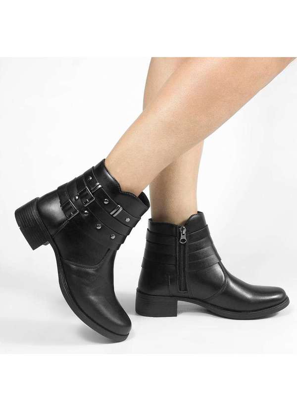 Zatta Calcados - Bota Zatta Montaria Fivelas Marcela Preto