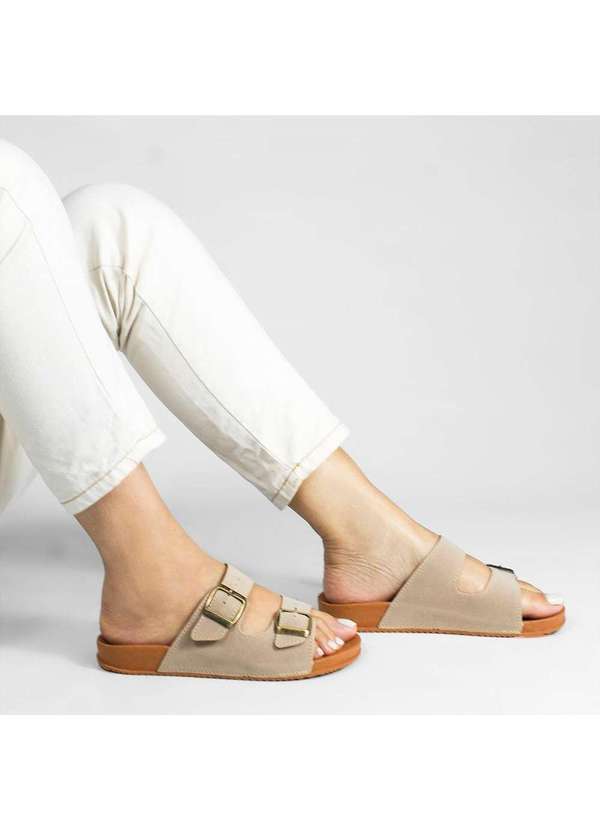 Zatta Calcados - Papete Fivela Bianca Bege