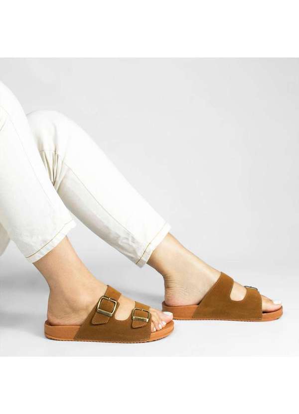 Zatta Calcados - Papete Fivela Bianca Marrom