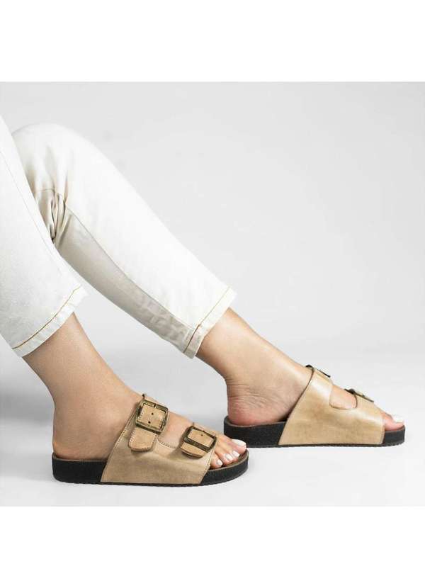 Zatta Calcados - Papete Zatta Couro Laisa Bege 1