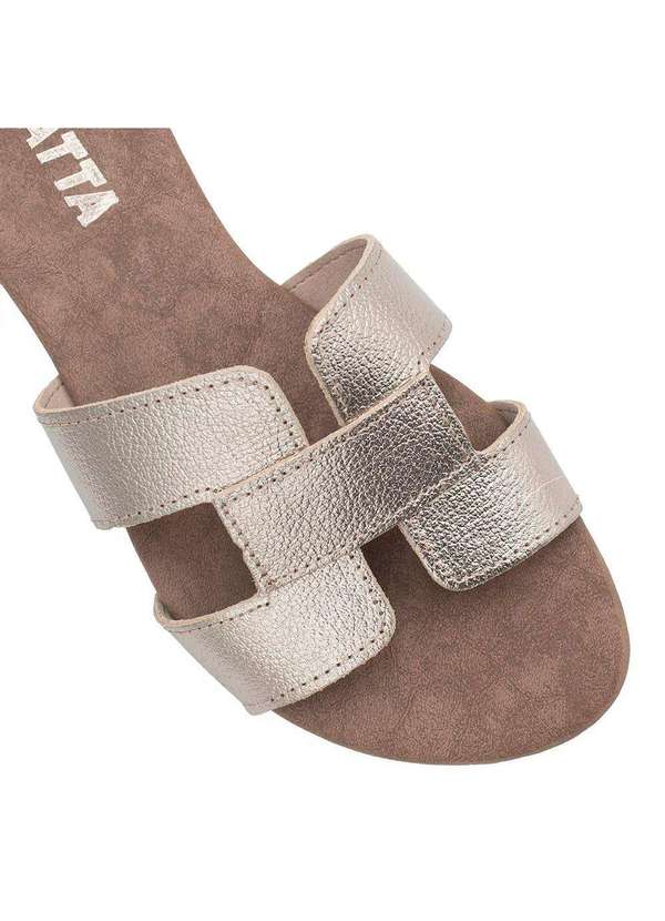 Zatta Calcados - Rasteira H Couro Milena Dourado 5