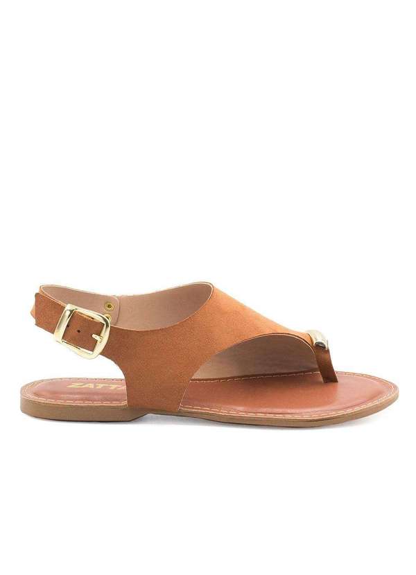 Zatta Calcados - Sandalia Rasteira Zatta Detalhe Dedo Barbara Marrom 4