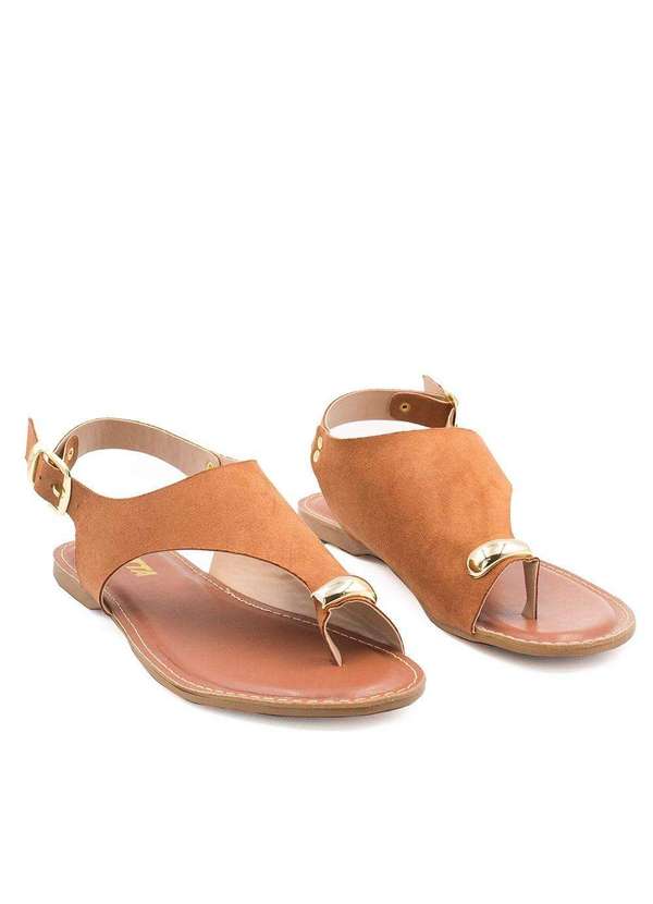 Zatta Calcados - Sandalia Rasteira Zatta Detalhe Dedo Barbara Marrom 8