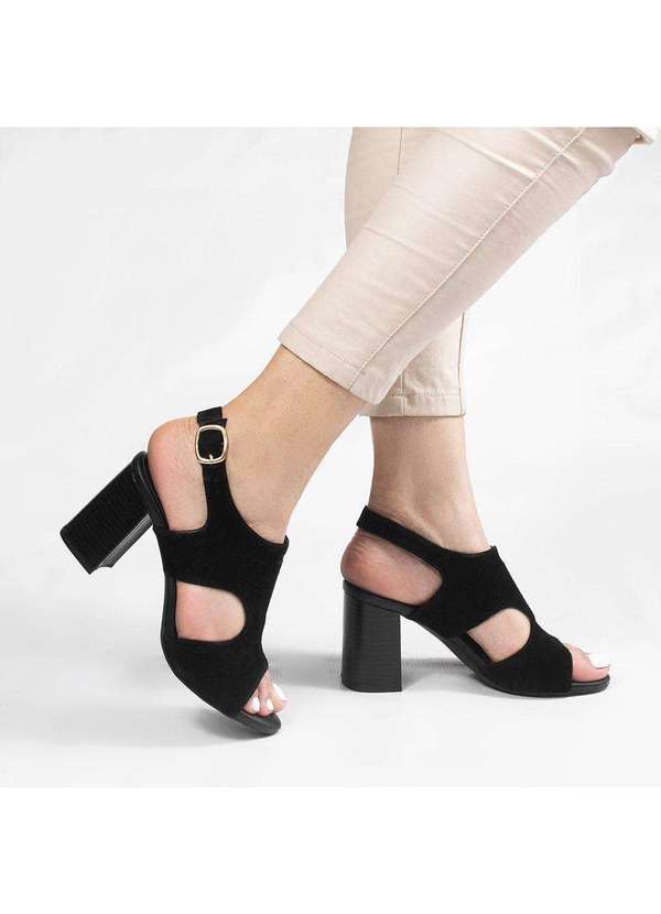 Zatta Calcados - Peepboot Zatta Salto Bloco Jenifer Preto 2