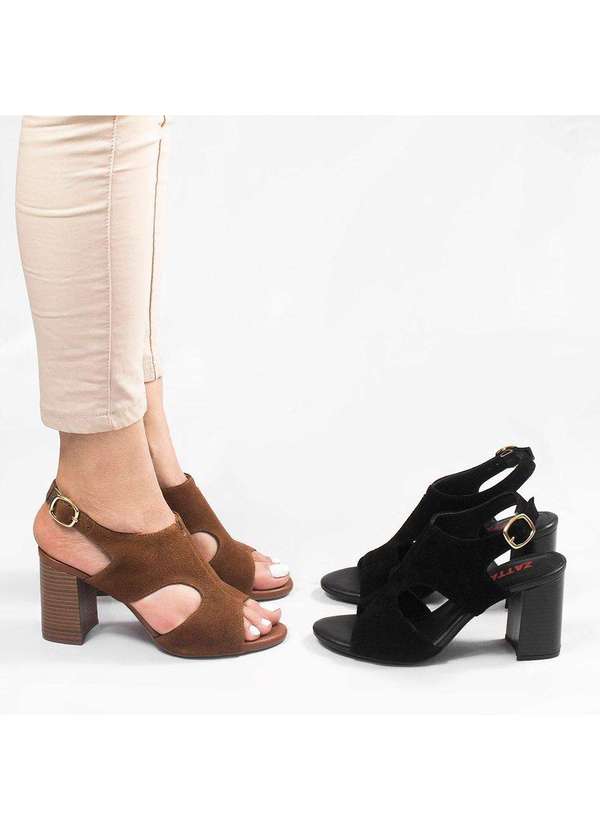 Zatta Calcados - Peepboot Zatta Salto Bloco Jenifer Preto 6