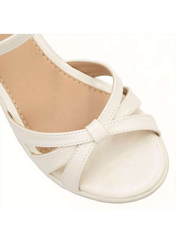 Zatta Calcados - Sandalia Anabela Flat Alanis Branco 6