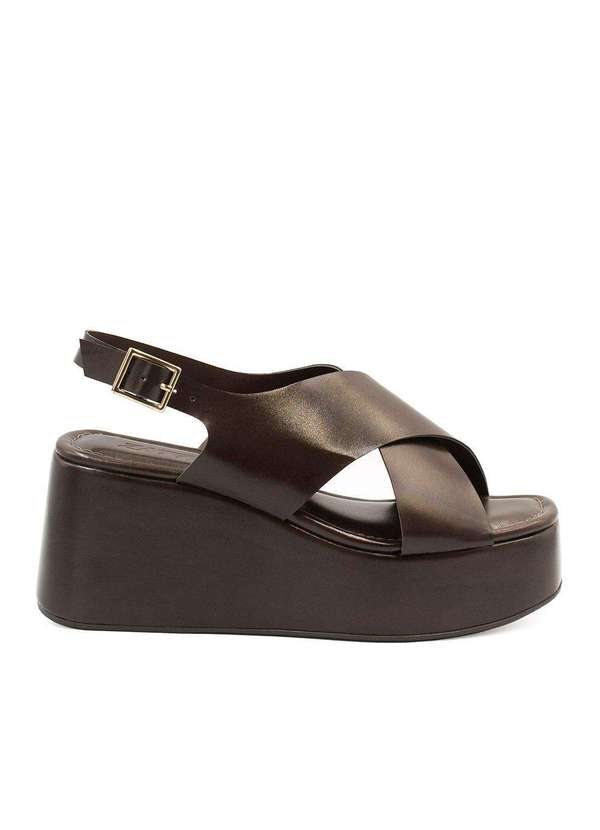 Zatta Calcados - Sandalia Anabela Ilana Marrom 2