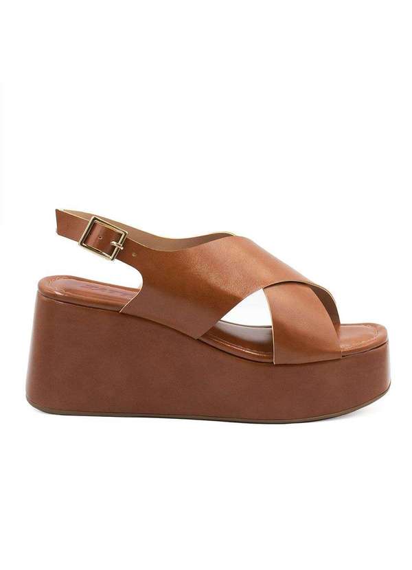 Zatta Calcados - Sandalia Anabela Ilana Marrom 2