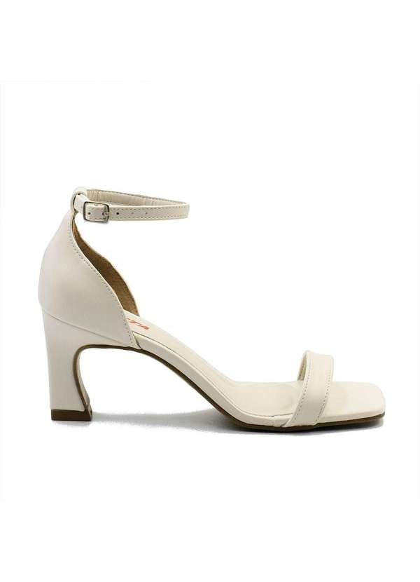 Zatta Calcados - Sandalia Basica Salto Medio Gisele Branco 2