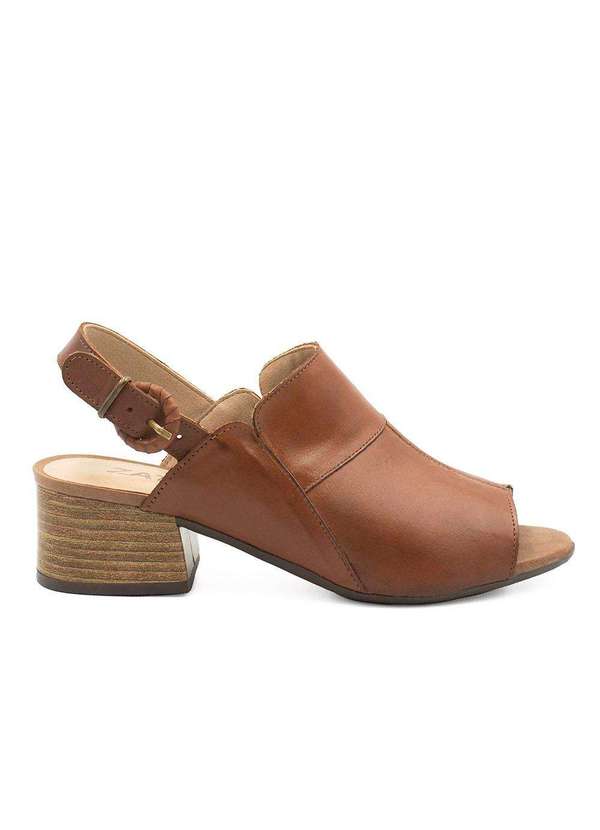 Zatta Calcados - Sandalia de Couro Salto Bloco Eva Marrom 2