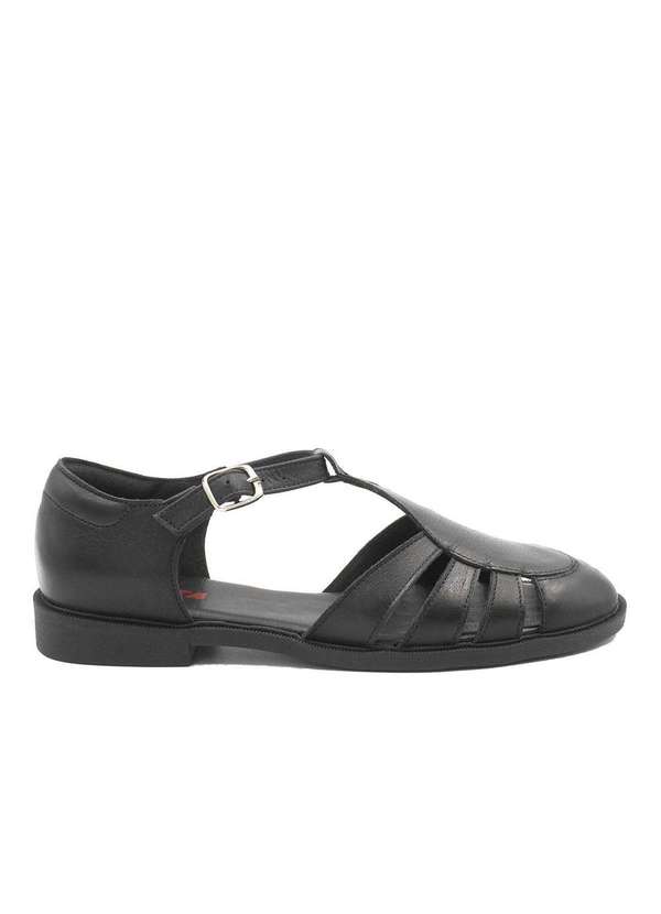 Zatta Calcados - Sandalia em Couro com Bico Fechado Florinda Preto 2