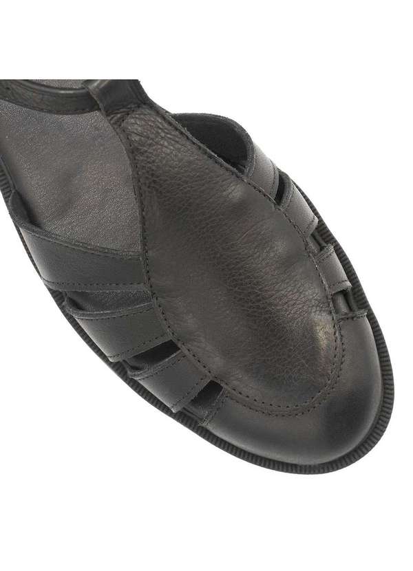 Zatta Calcados - Sandalia em Couro com Bico Fechado Florinda Preto 5