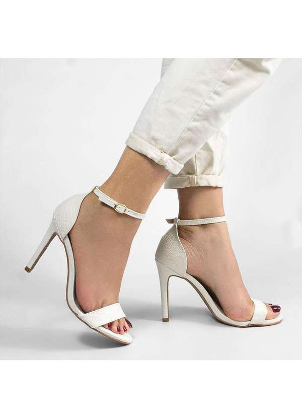 Zatta Calcados - Sandalia Maya Salto Fino Branco
