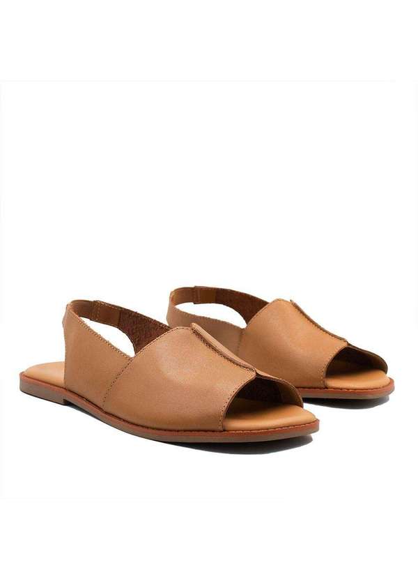 Zatta Calcados - Sandalia Rasteira Bx Couro Fechada Francisca Marrom 4