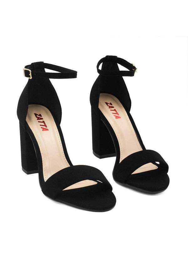 Zatta Calcados - Sandalia Salto Bloco Alto Pilar Preto 4