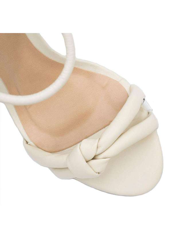 Zatta Calcados - Sandalia Salto Bloco Alto Raissa Branco 5