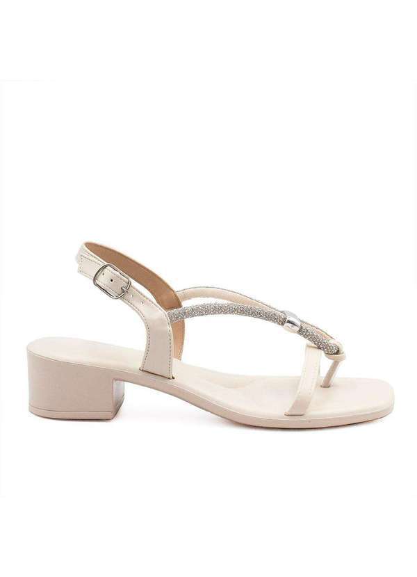 Zatta Calcados - Sandalia Salto Bloco Baixo Eliza Branco