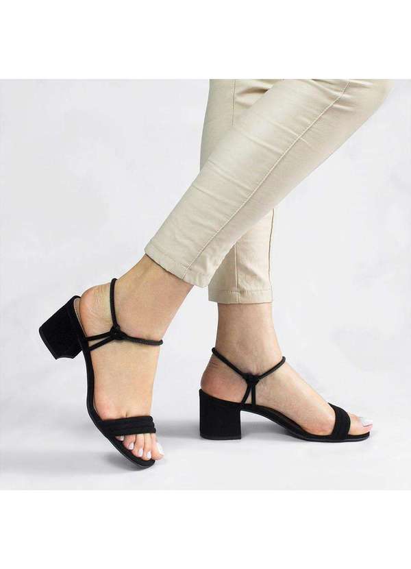 Zatta Calcados - Sandalia Salto Bloco Ines Preto 1