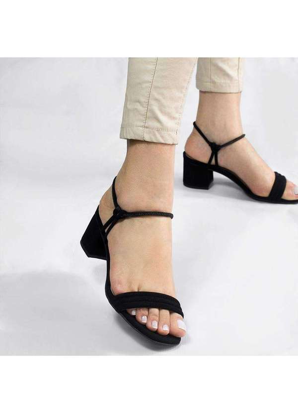 Zatta Calcados - Sandalia Salto Bloco Ines Preto 3