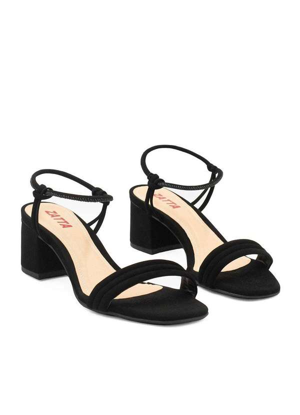 Zatta Calcados - Sandalia Salto Bloco Ines Preto 5