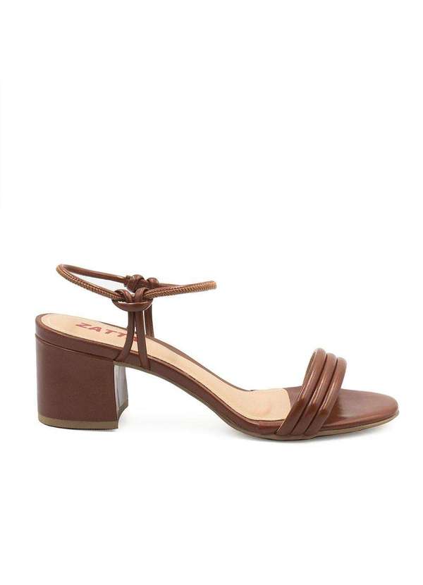 Zatta Calcados - Sandalia Salto Bloco Ines Marrom 2