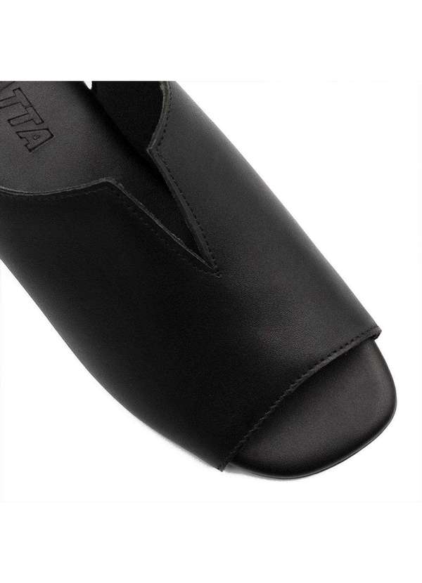 Zatta Calcados - Sandalia Zatta Baixa Basica Couro Filomena Preto 5