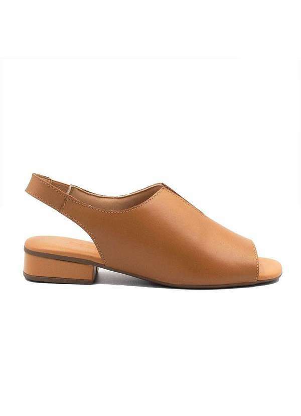 Zatta Calcados - Sandalia Zatta Baixa  Basica Couro Filomena Marrom 2