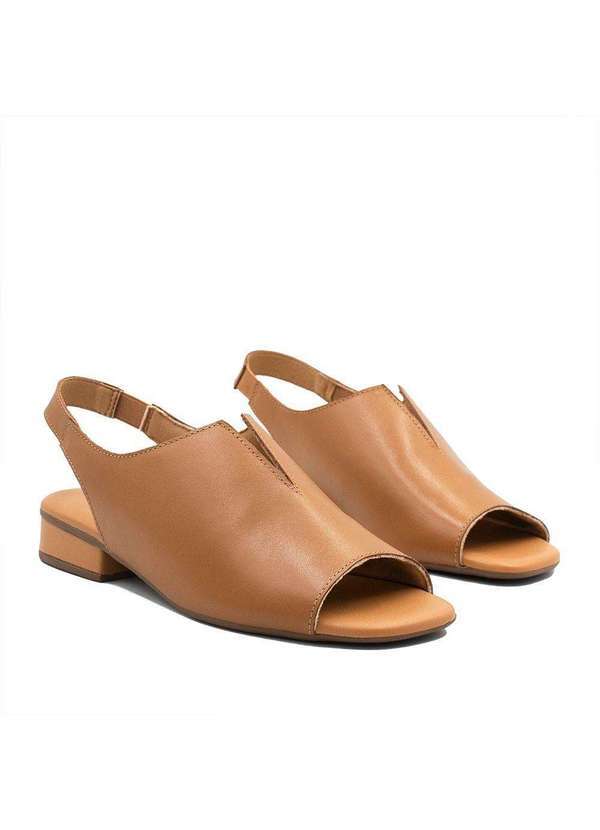 Zatta Calcados - Sandalia Zatta Baixa  Basica Couro Filomena Marrom 4