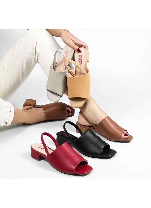 Zatta Calcados - Sandalia Zatta Confort Anastacia Bege 6