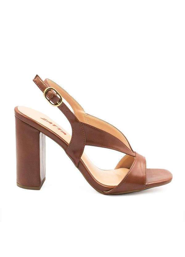 Zatta Calcados - Sandalia Zatta Salto Bloco Alta Lara Marrom 2