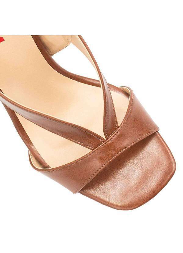 Zatta Calcados - Sandalia Zatta Salto Bloco Alta Lara Marrom 5