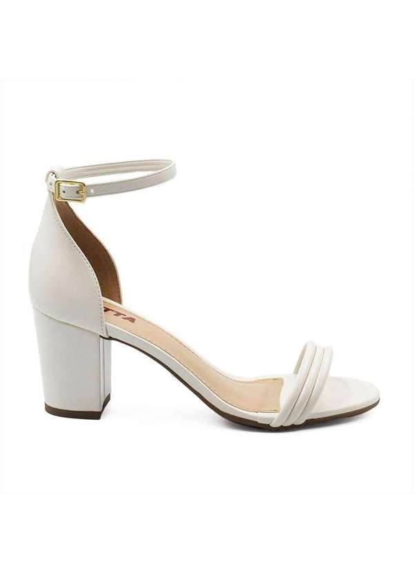 Zatta Calcados - Sandalia Zatta Salto Bloco Cindy Branco