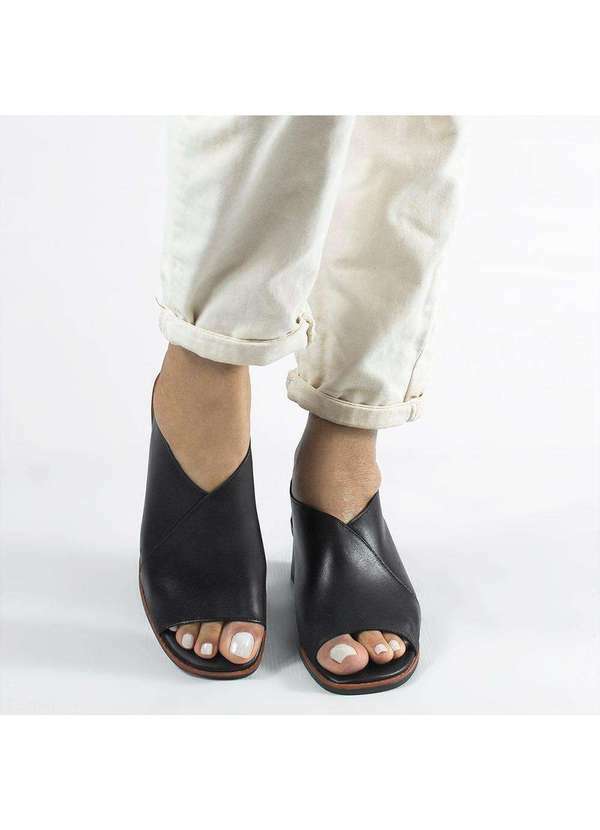 Zatta Calcados - Sandalia Zatta Salto Bloco Elastico Francine Preto 3