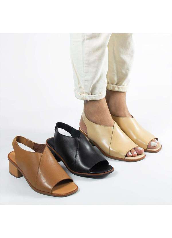 Zatta Calcados - Sandalia Zatta Salto Bloco Elastico Francine Preto 7