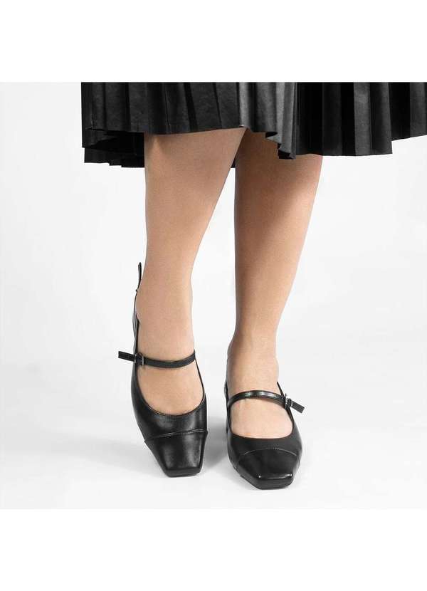 Zatta Calcados - Sapato Zatta Retro Slimback  Emilia Preto 3