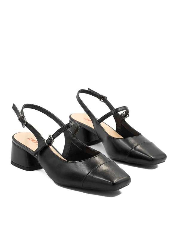 Zatta Calcados - Sapato Zatta Retro Slimback  Emilia Preto 5