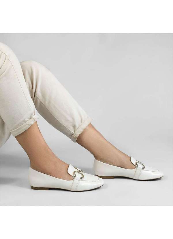 Zatta Calcados - Mocassim Zatta Detalhe Mafalda Branco