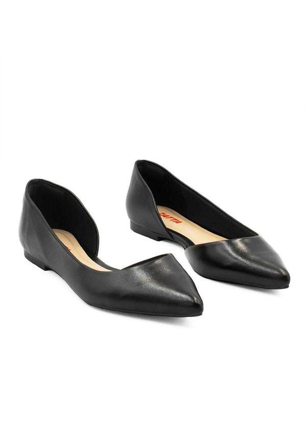 Zatta Calcados - Sapatilha Aberta na Lateral Mel Preto 4