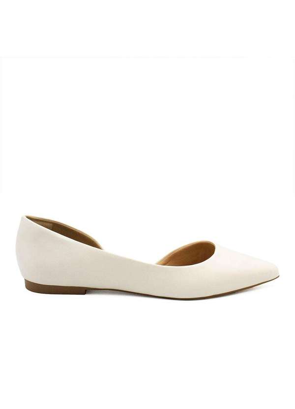 Zatta Calcados - Sapatilha Aberta na Lateral Mel Branco 2