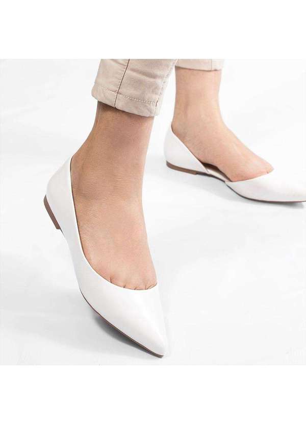 Zatta Calcados - Sapatilha Aberta na Lateral Mel Branco 3