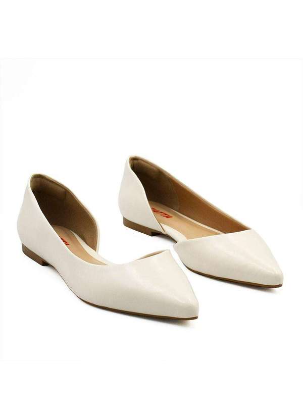 Zatta Calcados - Sapatilha Aberta na Lateral Mel Branco 4